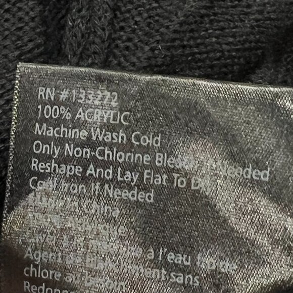 Anaheim Ducks Knit Pullover Sweater Poncho Hoodie New Black Sportin Styles - Picture 4 of 4